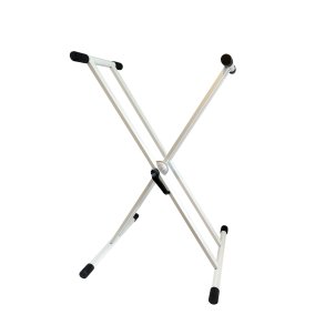Pulse KS-2000 Double Leg Cross Stand White